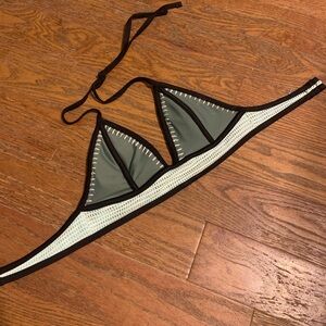 Cute Bikini Top Green and Blue